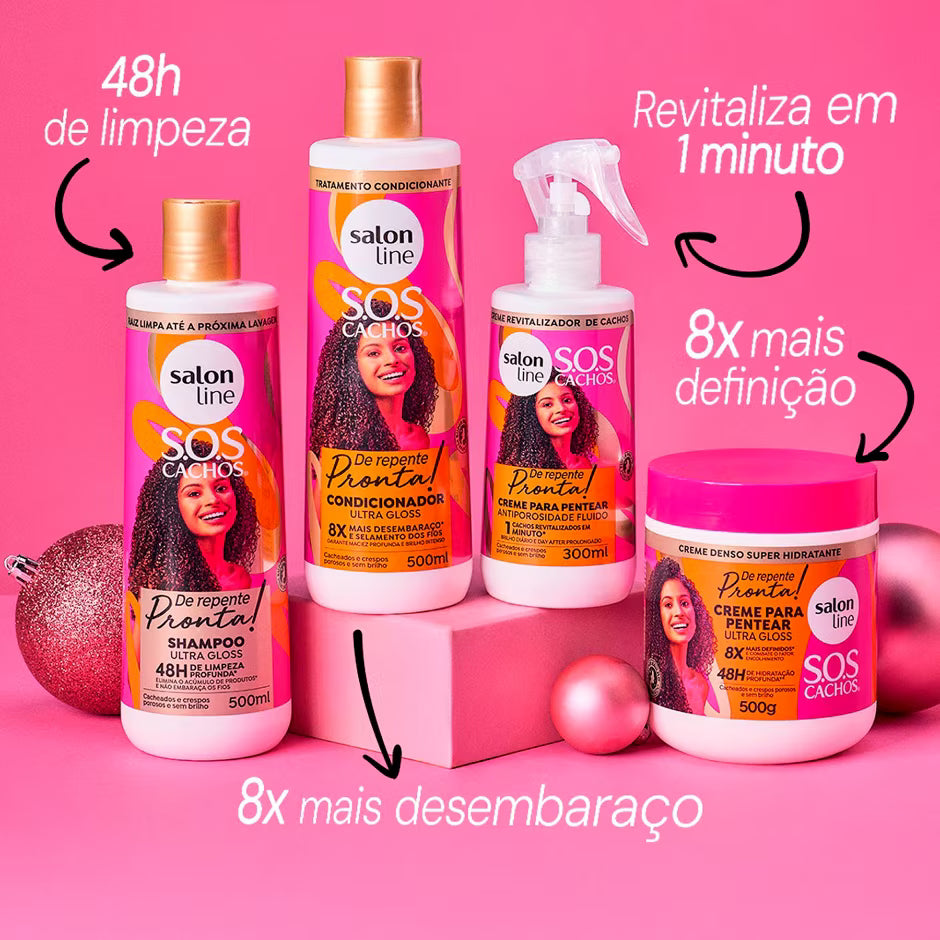 Kit Completo SOS Cachos De Repente Pronta!